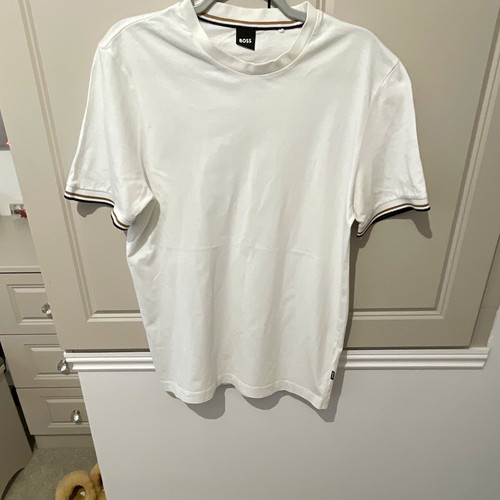 Boss men white crew neck - white,