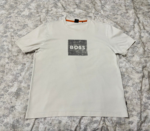 Boss men white logo graphic - men's,