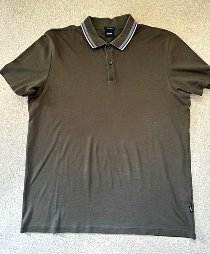 Boss men khaki polo shirt - khaki,