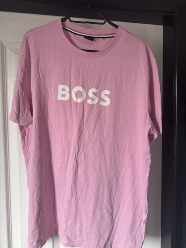 Boss men pink logo crew - logo,