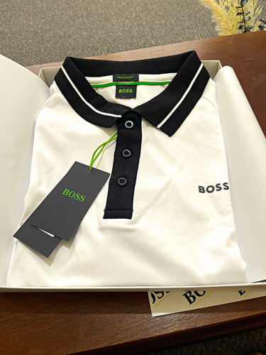 Boss men white - black, polo