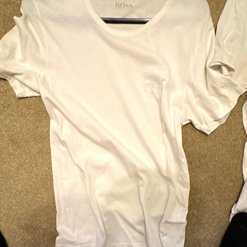 Boss men white crew - men's, neck