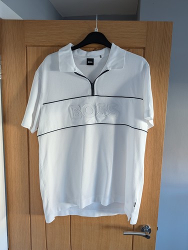 Xxl mens boss white piqué - mens,