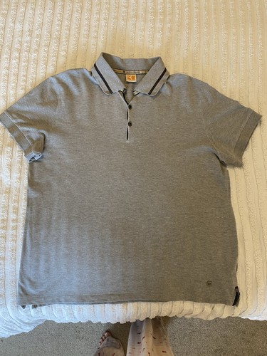 Hugo boss orange grey polo - orange,