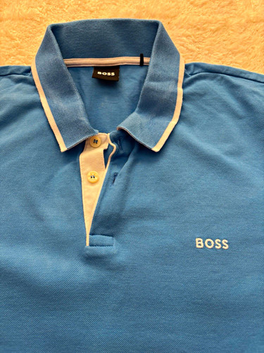 Boss men blue white piqué - boss,