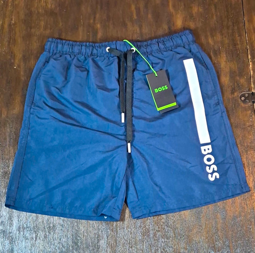 Boss men navy white logo - boss,